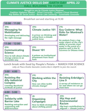 Climate Justice Skills Day (April 22, 2017)